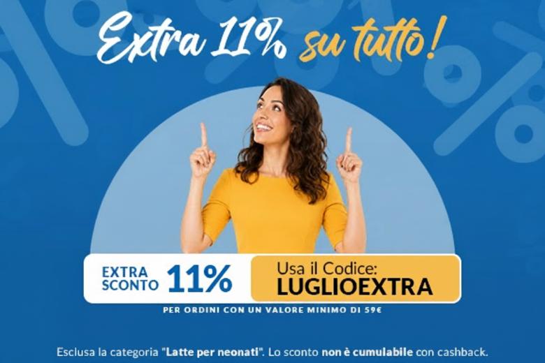 Extra sconto del 11% su una spesa minima di €59, affrettati!