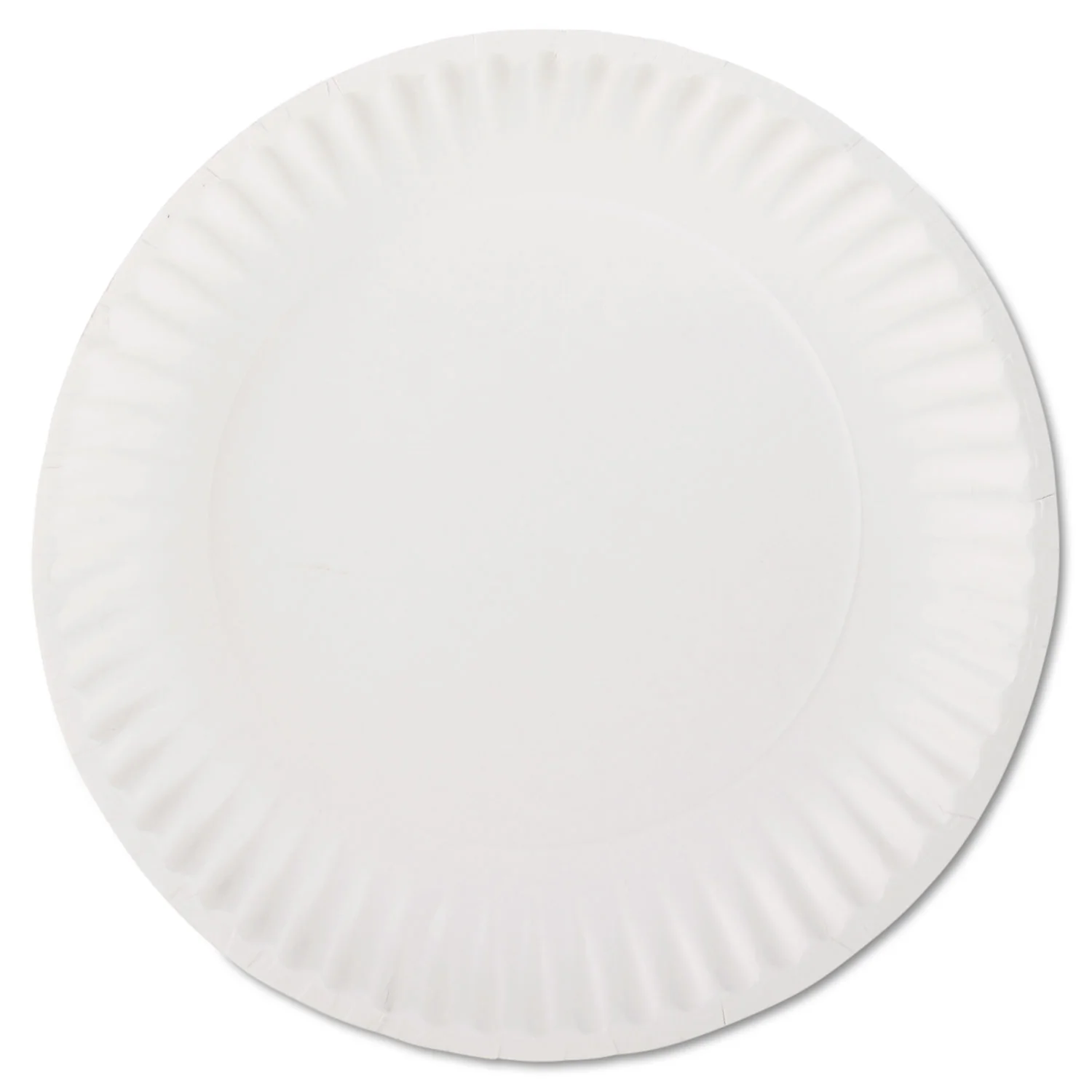 Image of AJM Disposable 9" Paper Plates, White, 10 Bags of 100 Plates (AJMPP9GREWH)