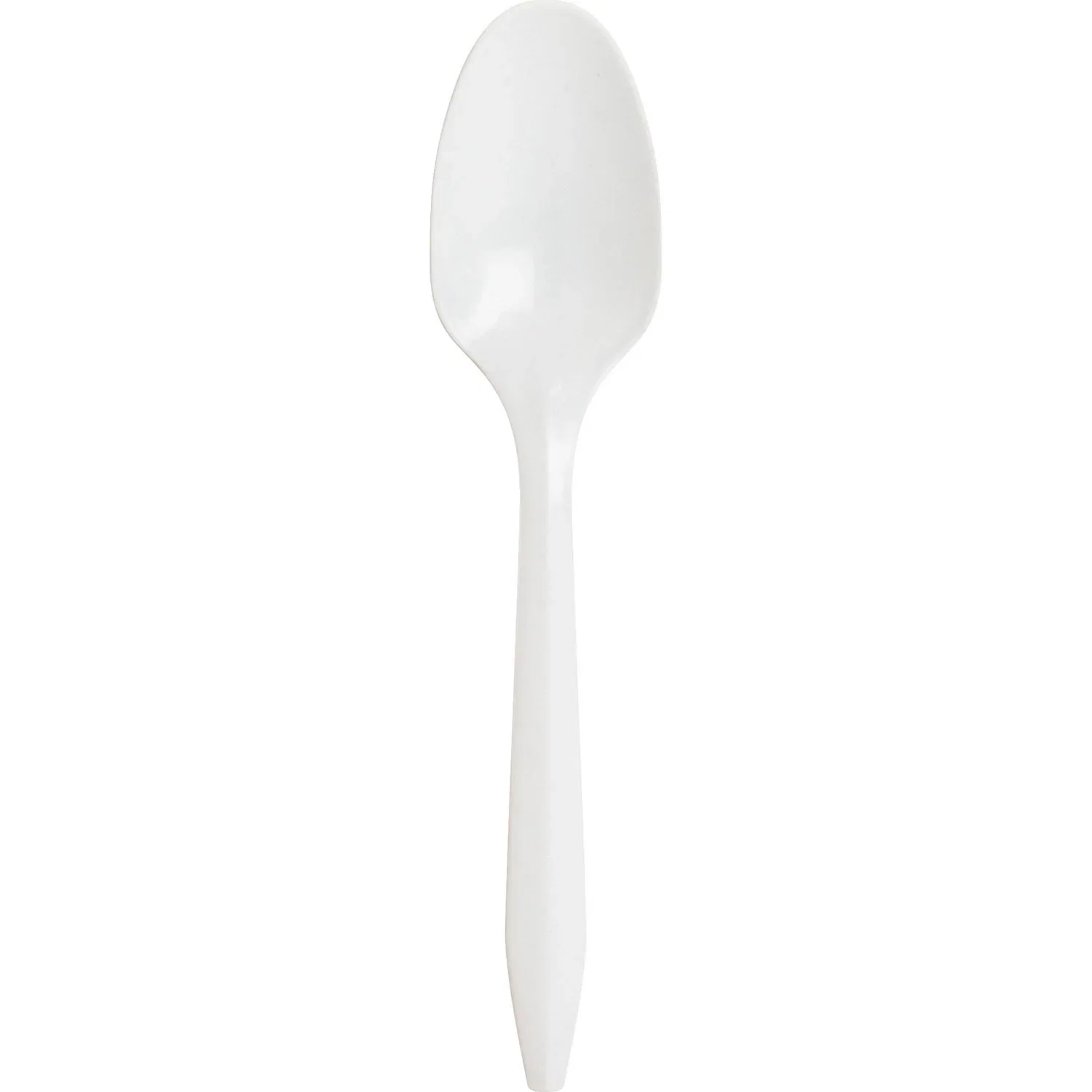 Image of Genuine Joe Medium-Weight White Plastic Spoon, Pack of 1,000 (GJO20002)