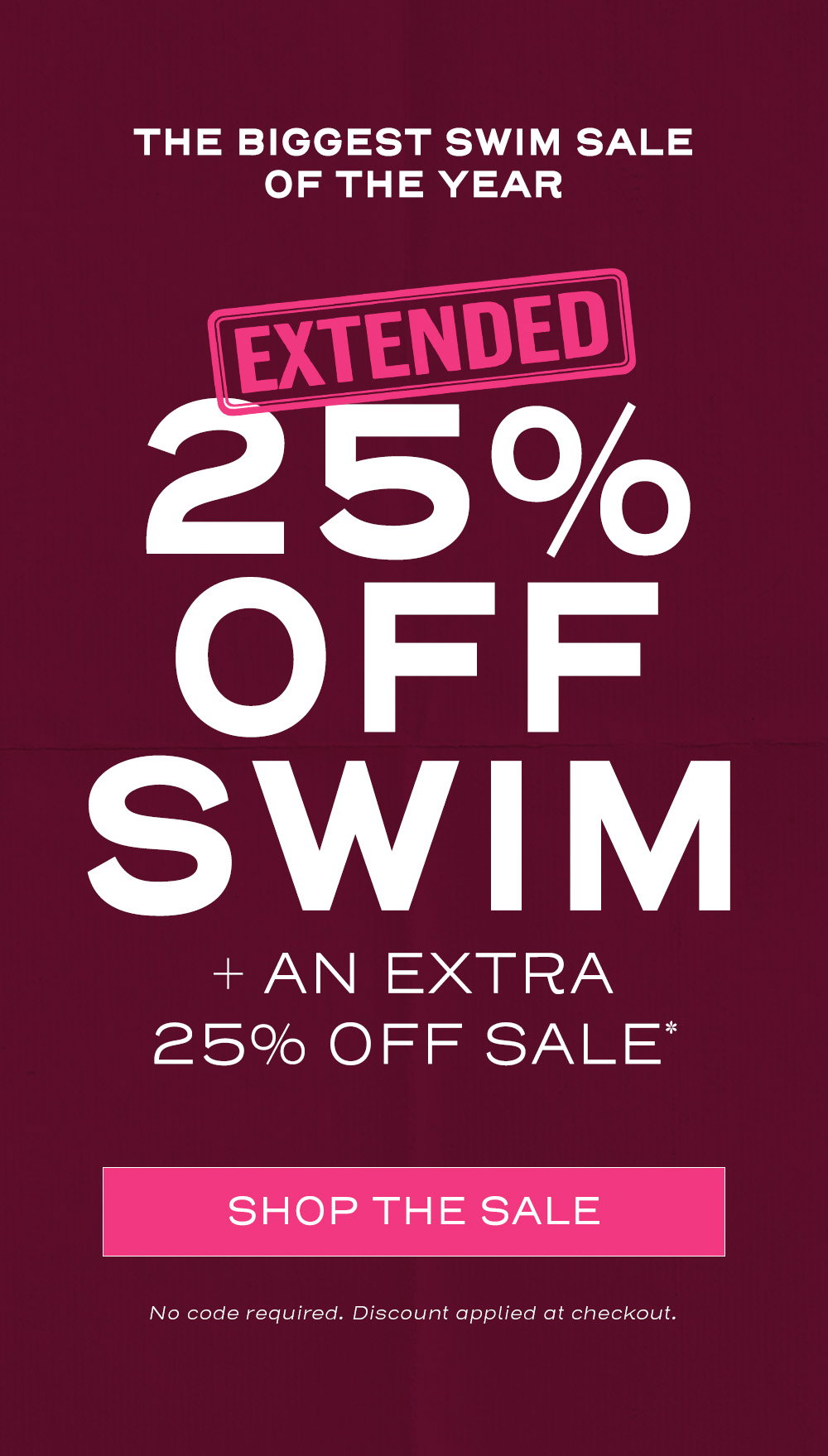 25% Off All Swim