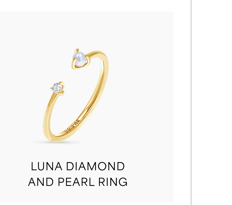 Luna Diamond and Pearl Ring