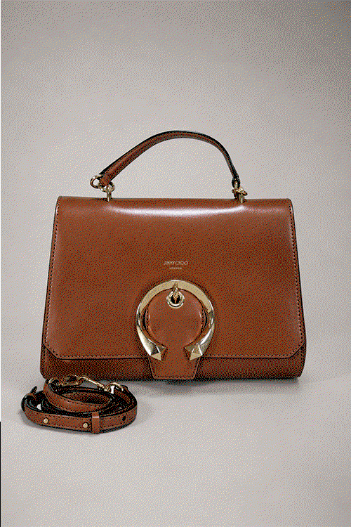 Jimmy Choo - Tan Cuoio Calf Leather Madeline Top Handle Satchel
