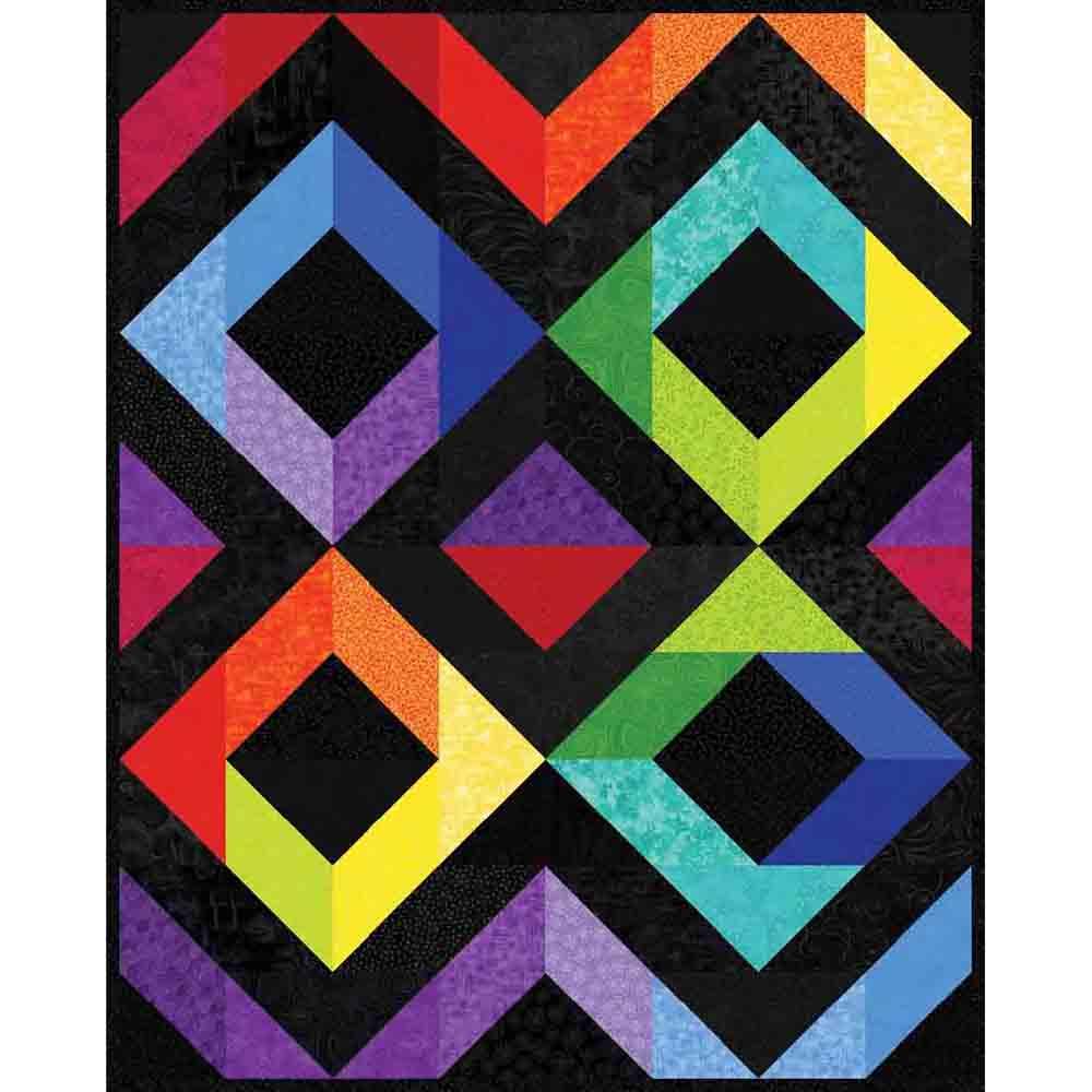 Image of I've Got Hue, Babe Pattern - 5 and Dime Diamonds Quilt