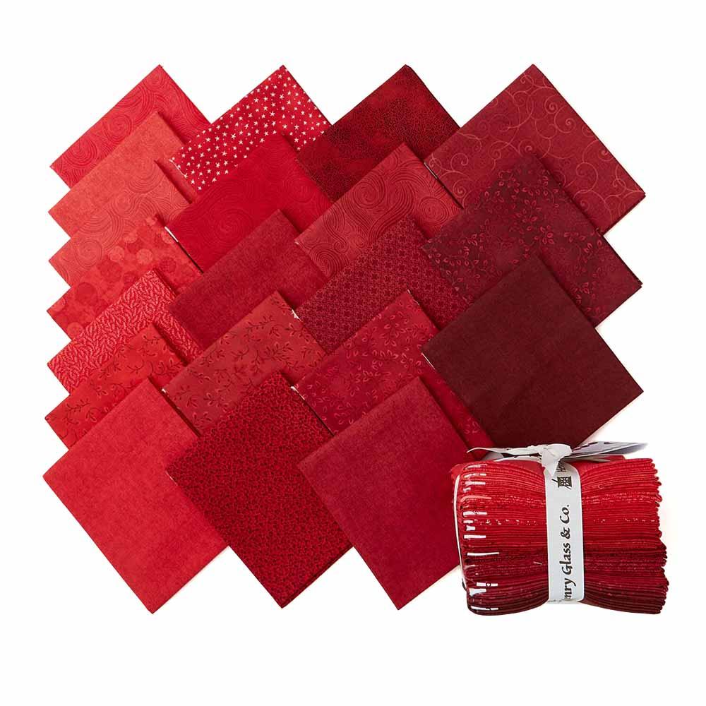 Image of I've Got Hue, Babe - Fat Quarter Bundle - Little Red Corvette - Red - 20 Pieces