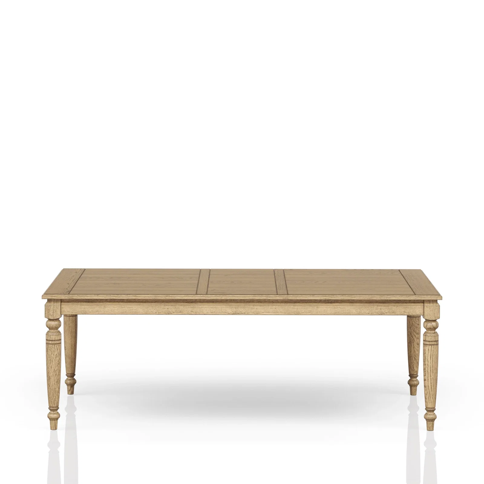 Image of Fordham Turned Leg Wood Extendable Dining Table with Leaf