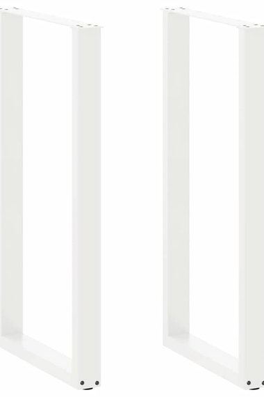 Coffee Table Legs U-Shaped 2 pcs White 60x(110-111) cm Steel