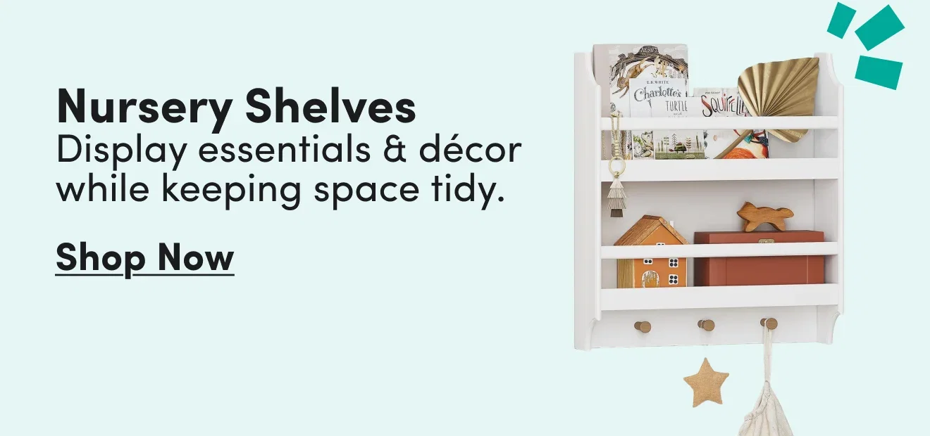 nursery shelves