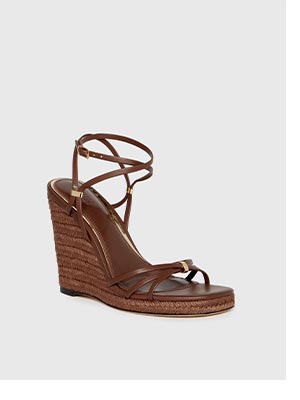 Kylen Wedge in Mahogany Leather