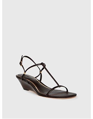 Daryn Wedge in Chocolate Leather