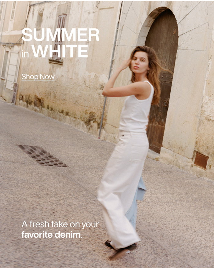 Summer in White: A fresh take on your favorite denim.