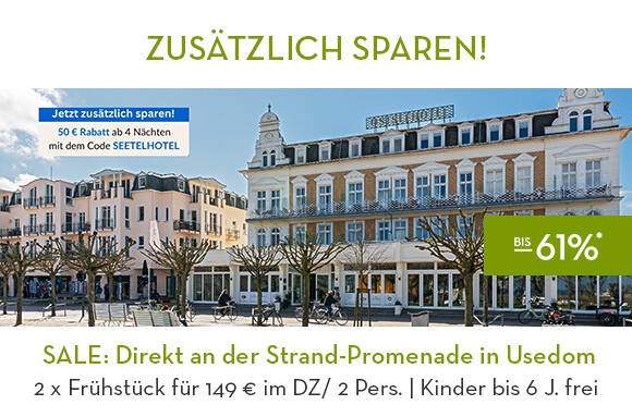 SALE: Direkt an der Strand-Promenade in Usedom