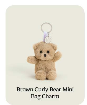 Shop Brown Curly Bear Mini Bag Charm