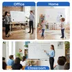 Magnetic Whiteboard On Wheels Double Sided Interactive Mobile White Board Dry Erase Stand 120x90cm Portable Home School Office Notice Marker Eraser