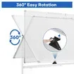 Magnetic Whiteboard On Wheels Double Sided Interactive Mobile White Board Dry Erase Stand 120x90cm Portable Home School Office Notice Marker Eraser