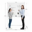 Magnetic Whiteboard On Wheels Double Sided Interactive Mobile White Board Dry Erase Stand 120x90cm Portable Home School Office Notice Marker Eraser