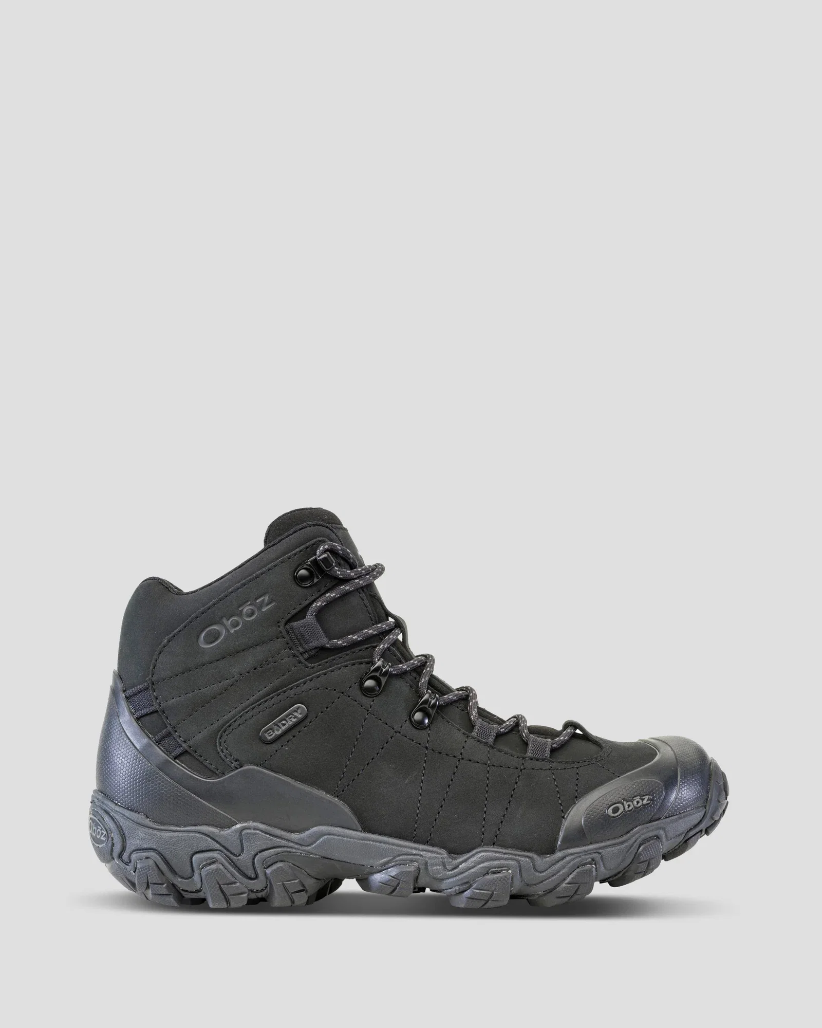 Image of Men's Oboz Bridger Waterproof Mid Hiking Boots - Black Sea