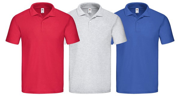 Lot de 3 polos Fruit of the Loom