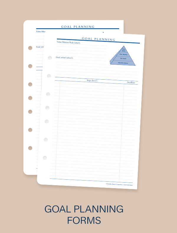 Goal Planning Forms.