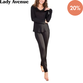Lady Avenue Silk Jersey Long Sleeve Pyjamas