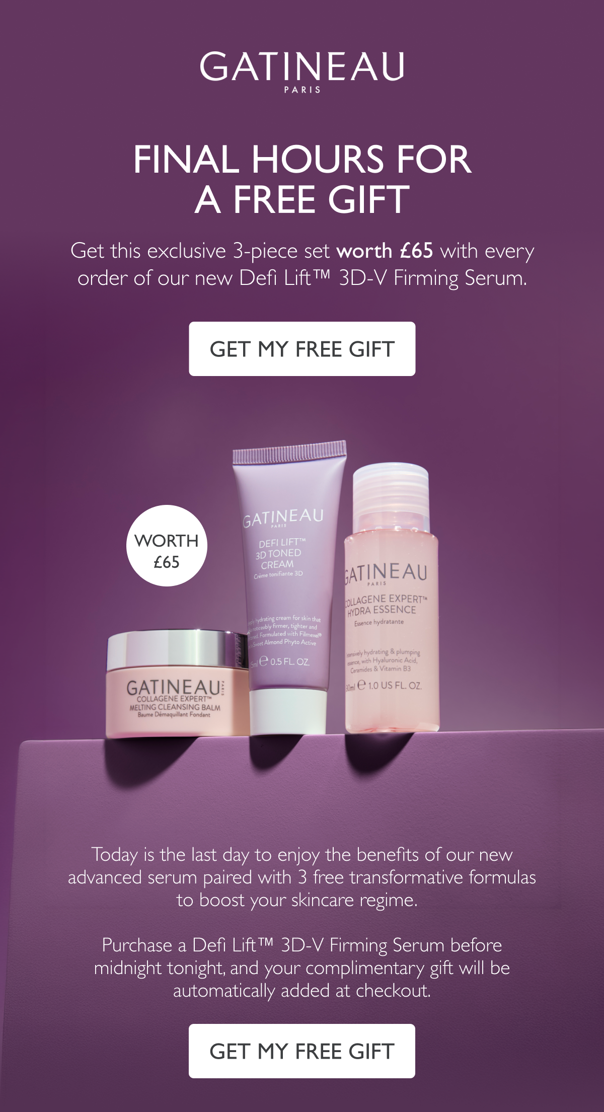 Final Hours for a Free Gift Worth £65