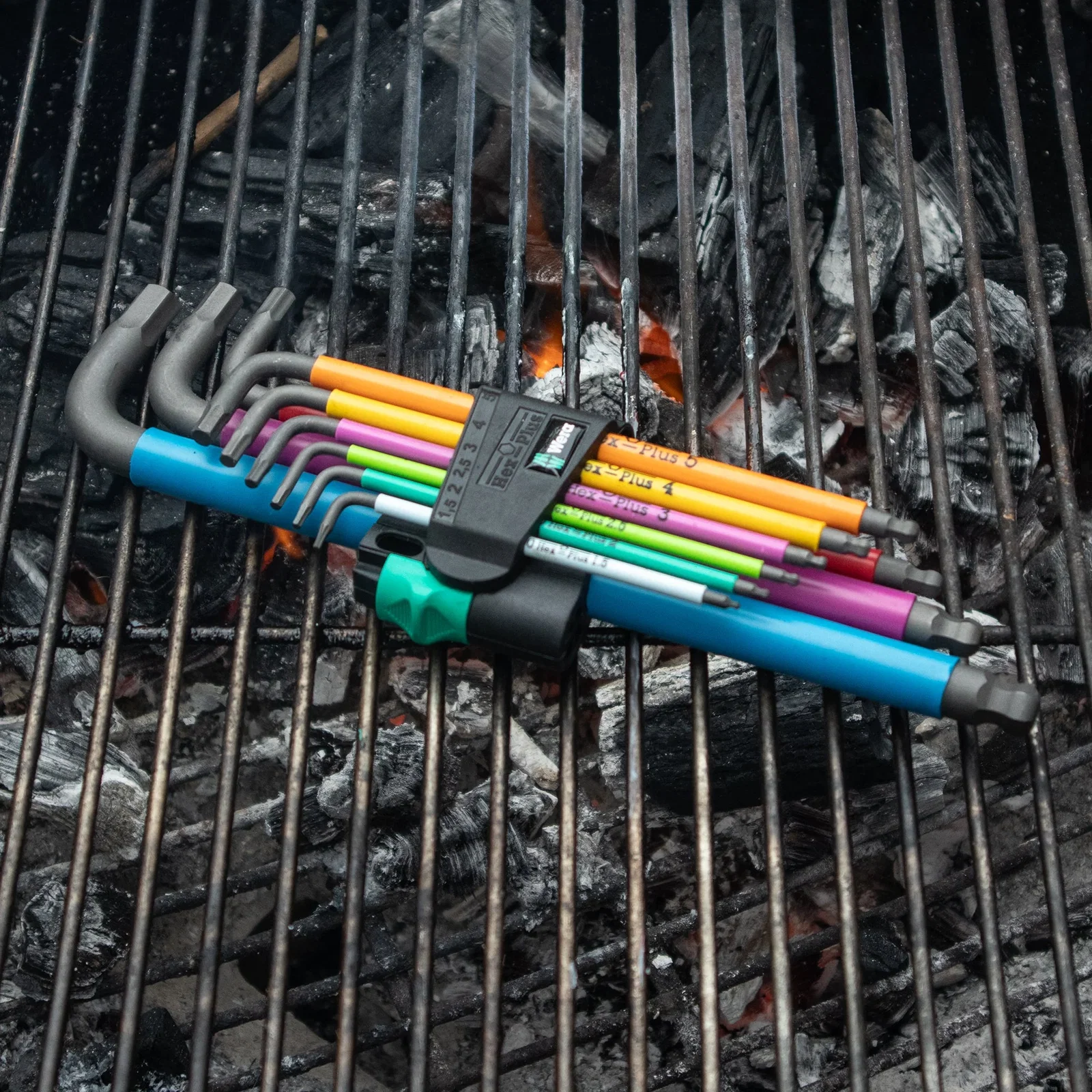 Image of Wera 073593 Multicolor Hex + Ball End Hex Metric L-key Clip Set (Retail Package)