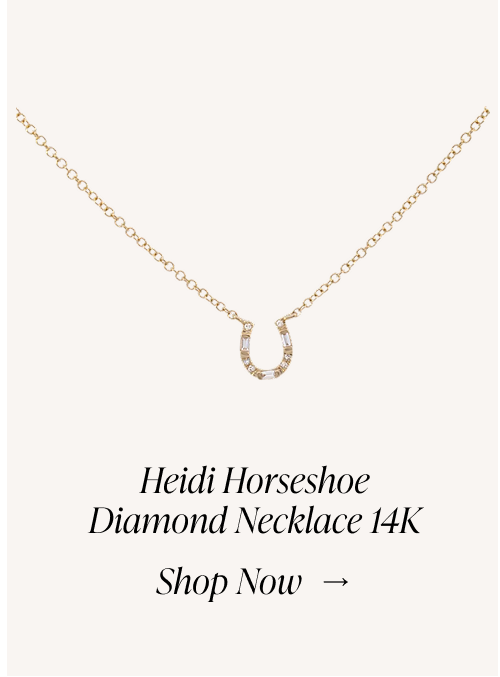 heidi horseshoe diamond necklace 14K shop now  →