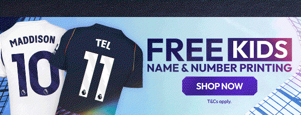 Free Kids Name & Number Printing