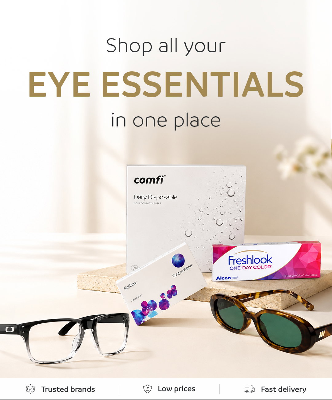 Shop all your eye essentials in one place | Trusted brands | Low prices | Fast delivery