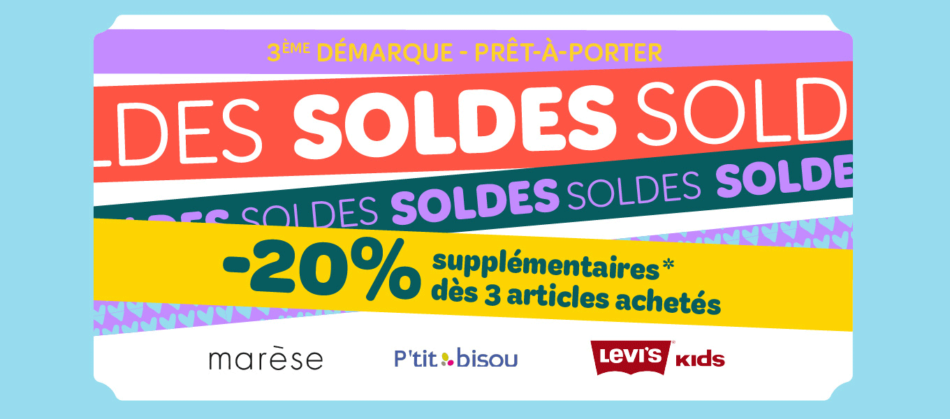 Soldes 3ème démarque : prêt à porter
