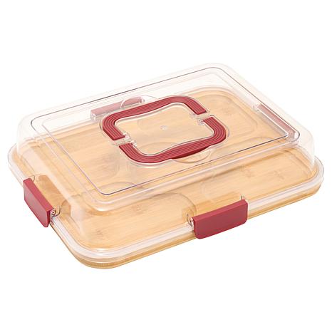 Curtis Stone Divided Charcuterie Board with Carry Lid