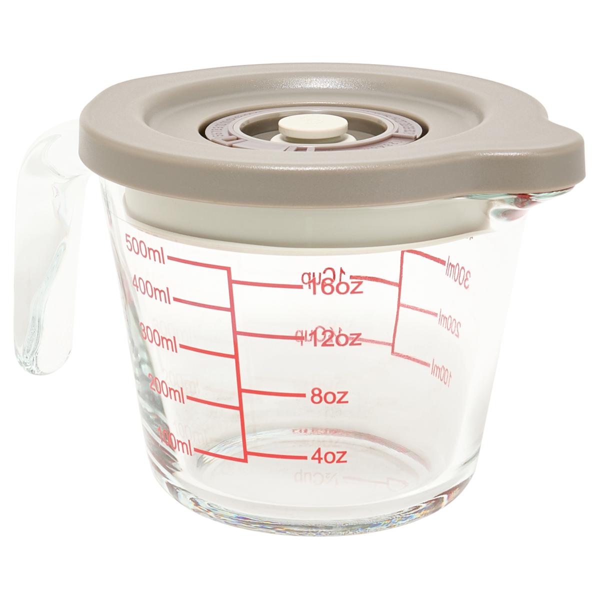 Curtis Stone 500ml Glass Measuring Cup with Lid
