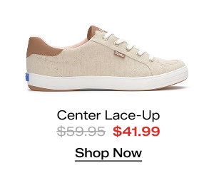 A side view of the Center III Undyed Canvas Lace-Up in natural. The style was $59.95 and is on sale for $41.99. Shop Now