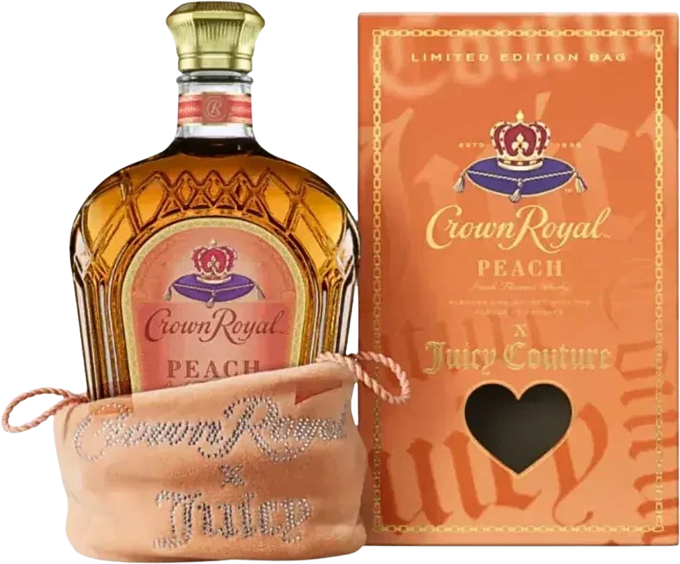 Image of Crown Royal X Juicy Couture Peach Flavor Limited Edition Bag