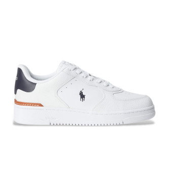 Zapatillas de piel logotipo blanco