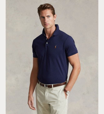 Polo Custom Slim Fit de algodón suave marino