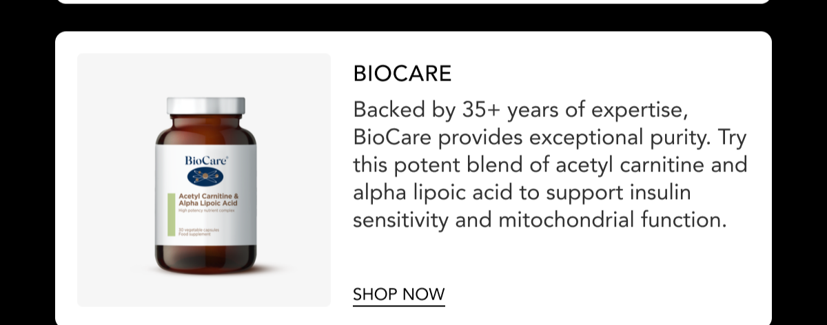 BioCare Acetyl Carnitine & Alpha Lipoic Acid. Shop now