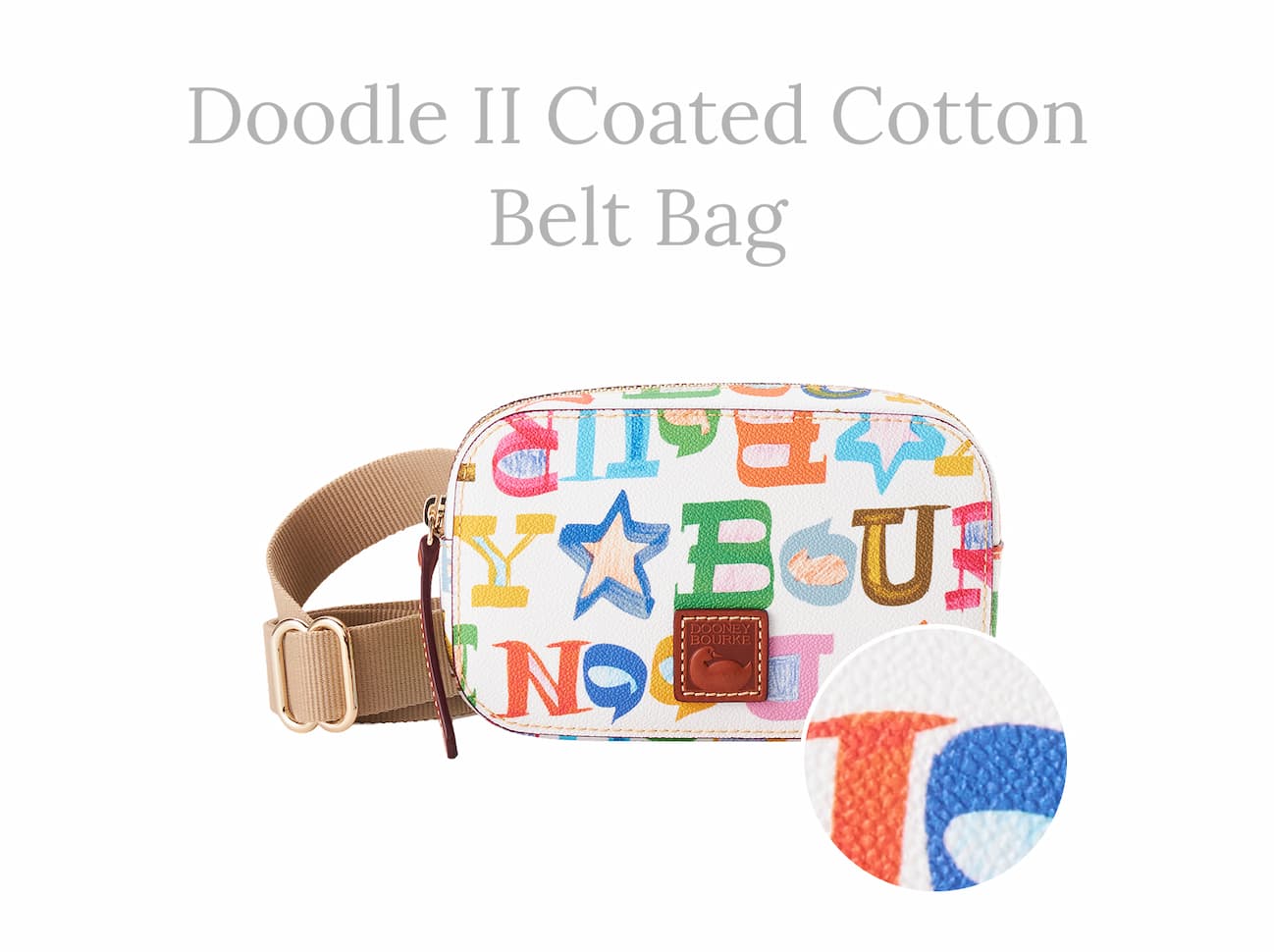 Doodle II Coated Cotton Belt Bag