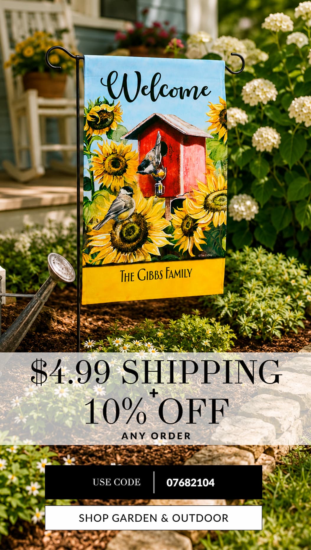 $4.99 shipping + 10% off any order