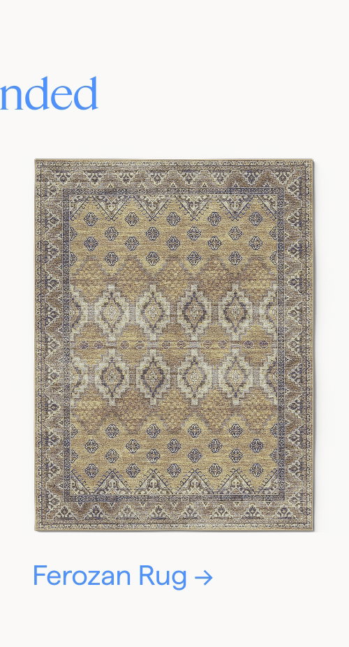 Fresh and grounded. Ferozan Rug.