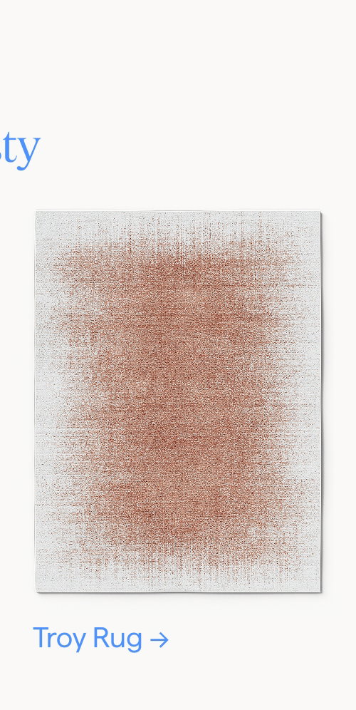Warm and toasty. Troy Rug.