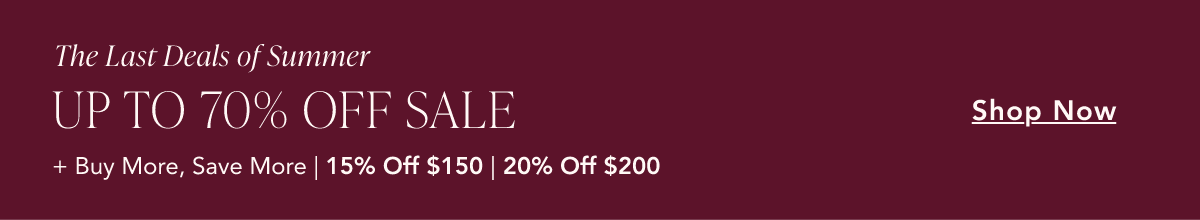 Up To 70% Off Sale