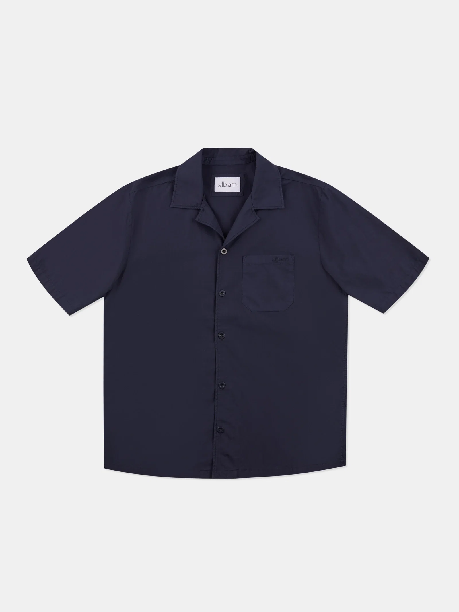 Image of Grange Poplin Shirt in Dark Navy