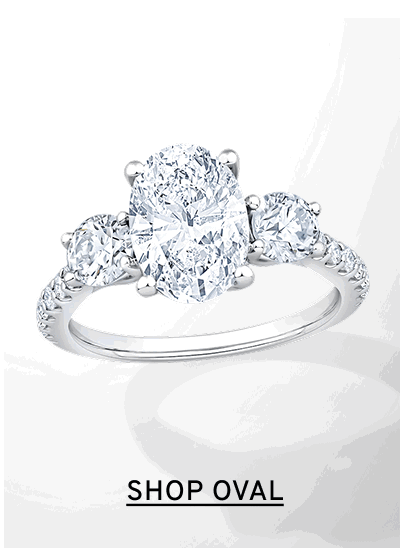 Oval-cut diamond ring. Click to Shop Oval-Cut Engagement Rings