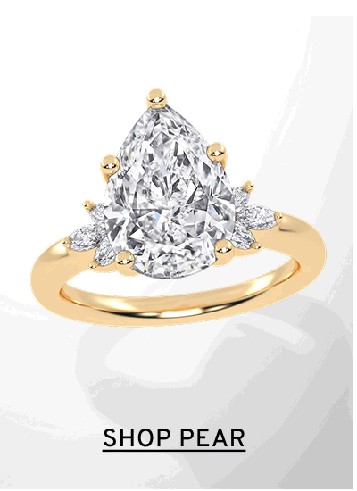Pear-cut diamond ring. Click to Shop Pear-Shaped Engagement Rings