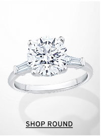 Round-cut diamond ring. Click to Shop Round-Cut Engagement Rings