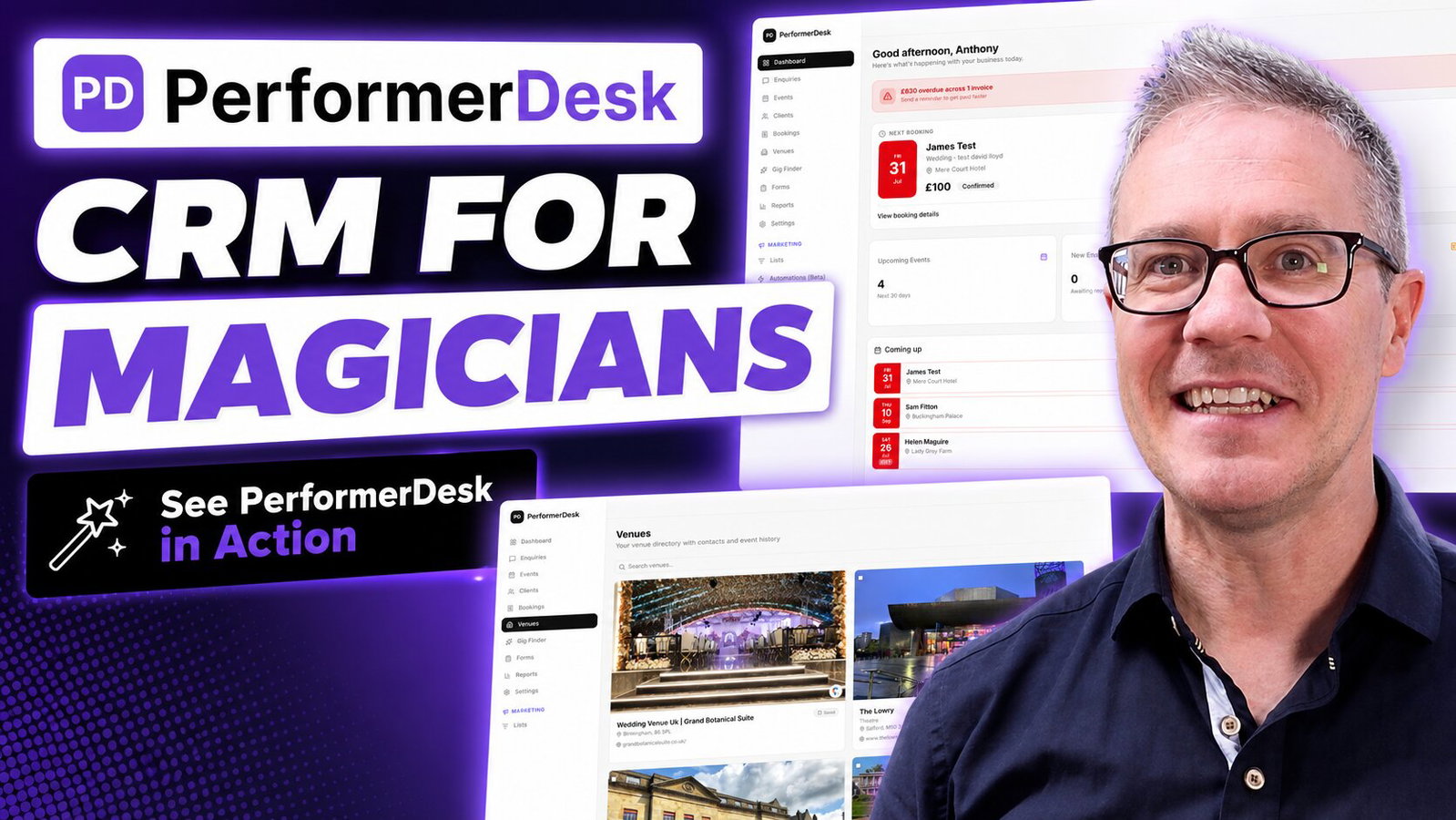 PERFORMERDESK CRM For magicians and entertainers