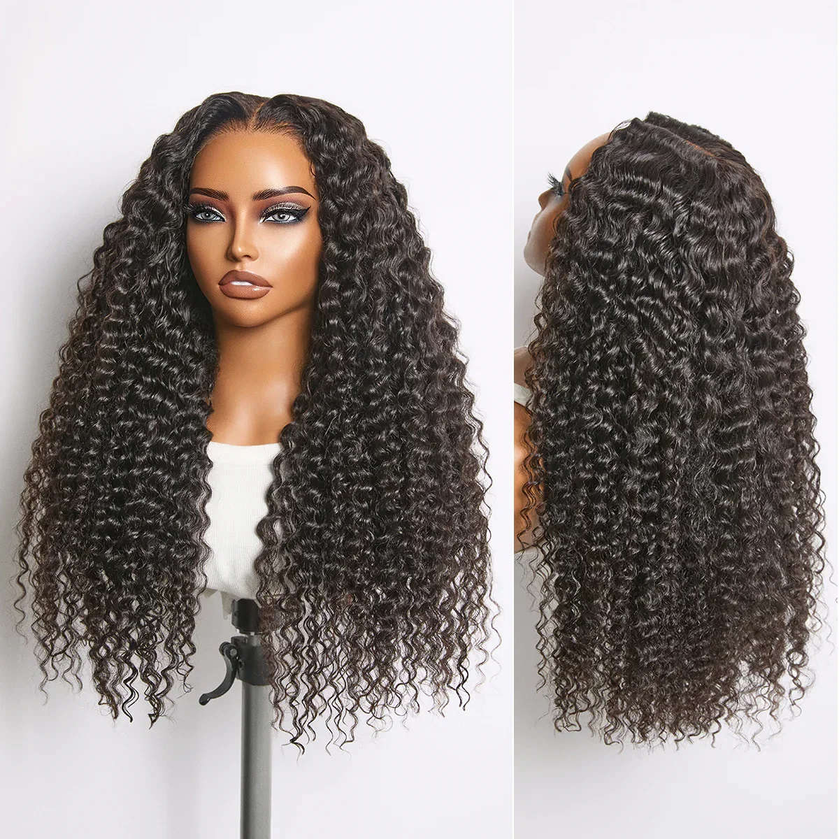 Image of Luvme All-Day Comfort Wig 200% Density Deep Wave Glueless 7x6 Closure HD Lace Human Hair Wig Pre-Cut Lace