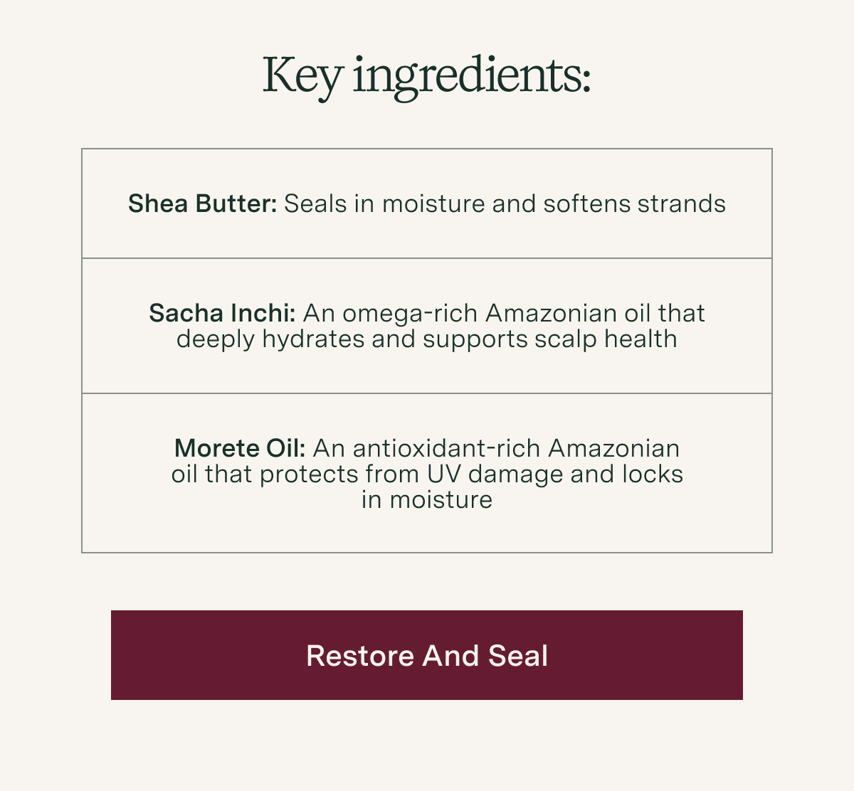 Restore and Seal