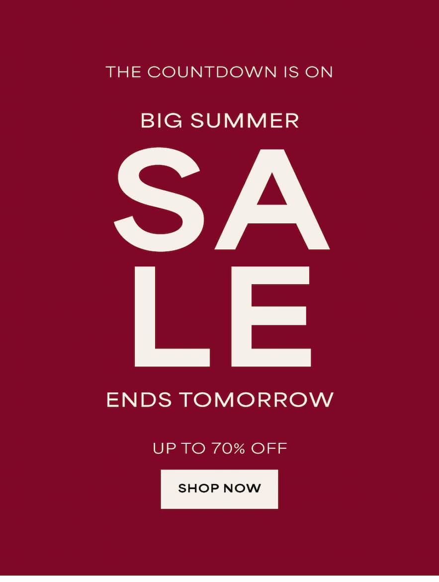 Big Summer Sale Ends Tonight - Up to 70% off