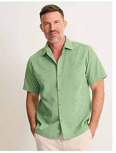 Kona Luxe Border Silk Camp Shirt